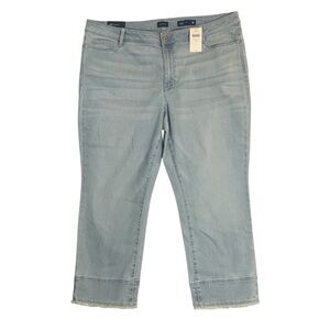 J Jill Cropped Jeans Authentic Fit Light Wash Ladies Sz 18